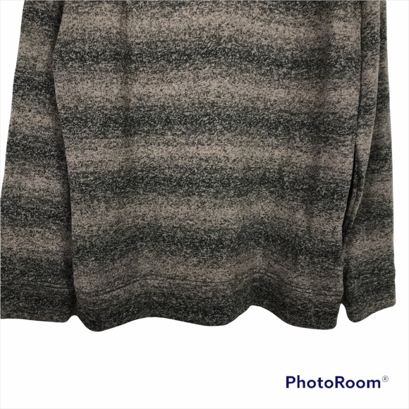 Eddie Bauer Taupe Tan Black Fleece Pullover - Picture 9 of 11